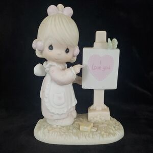 Vintage Precious Moments "Loving You Dear Valentine" Figurine PM-874 (1986)